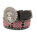 Indian Head Buckle On Beaded Belt WOMEN - Accessories - Belts Cowboy Chrome Leather Co S  