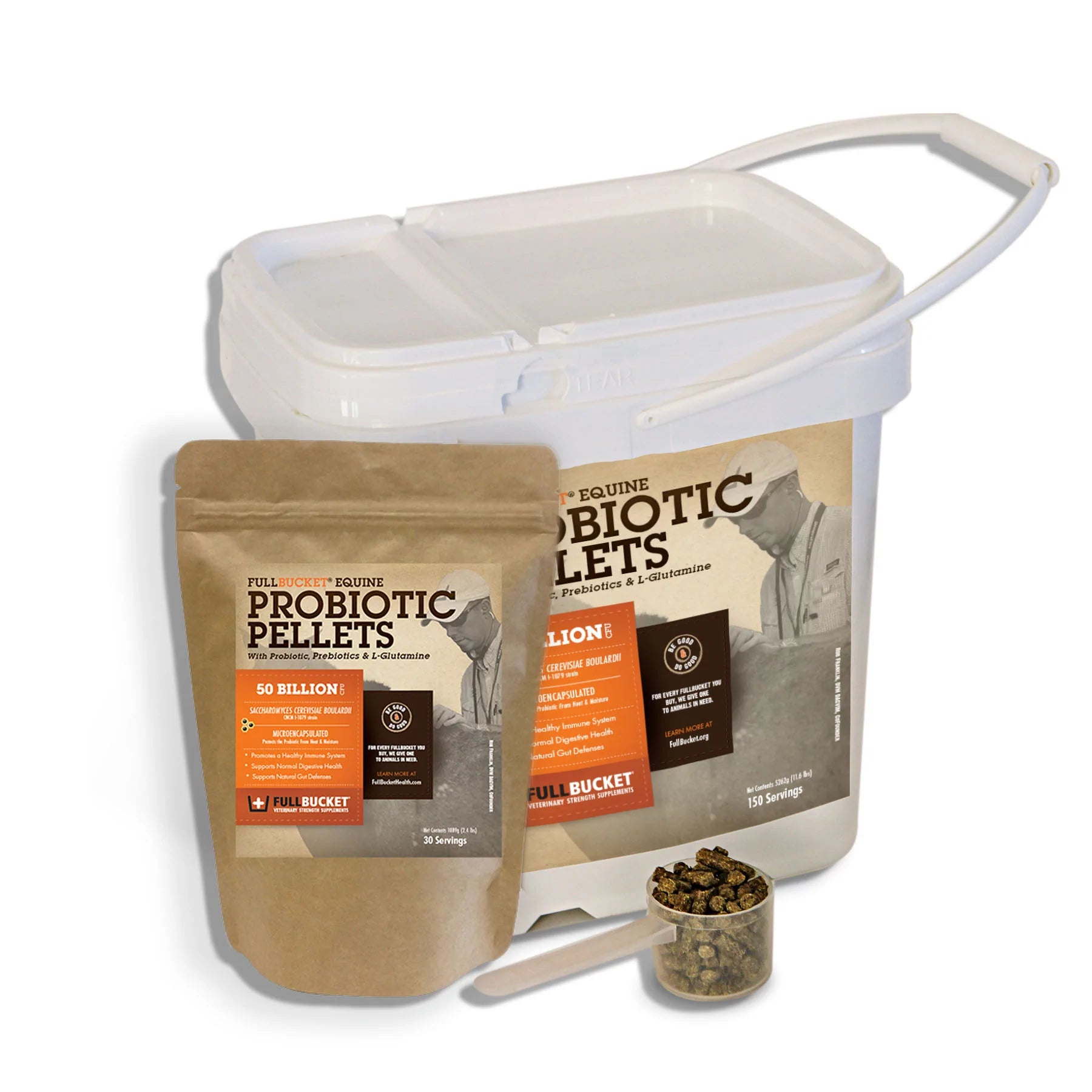 Full Bucket Equine Probiotic Pellets FARM & RANCH - Animal Care - Equine - Supplements - Digestive Full Bucket 30 Servings  