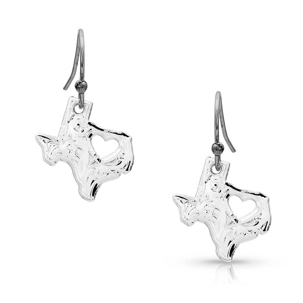 Montana Silversmiths I Heart Texas State Charm Earrings WOMEN - Accessories - Jewelry - Earrings Montana Silversmiths   