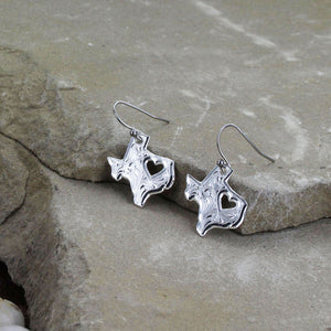 Montana Silversmiths I Heart Texas State Charm Earrings WOMEN - Accessories - Jewelry - Earrings Montana Silversmiths   