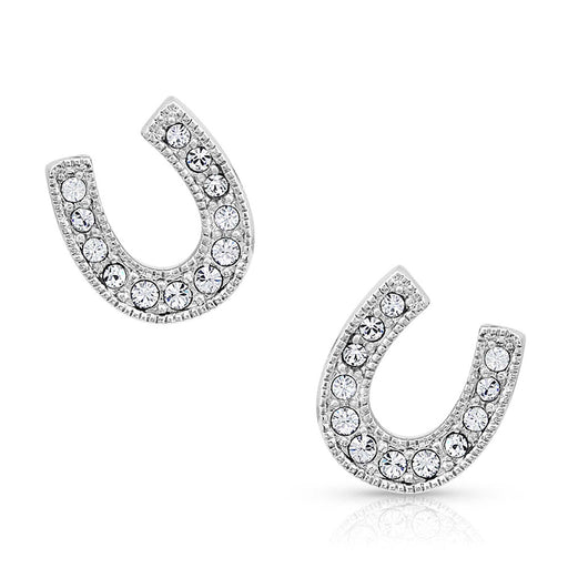 Montana Silversmiths Crystal Clear Stuck on Luck Post Earrings WOMEN - Accessories - Jewelry - Earrings Montana Silversmiths   