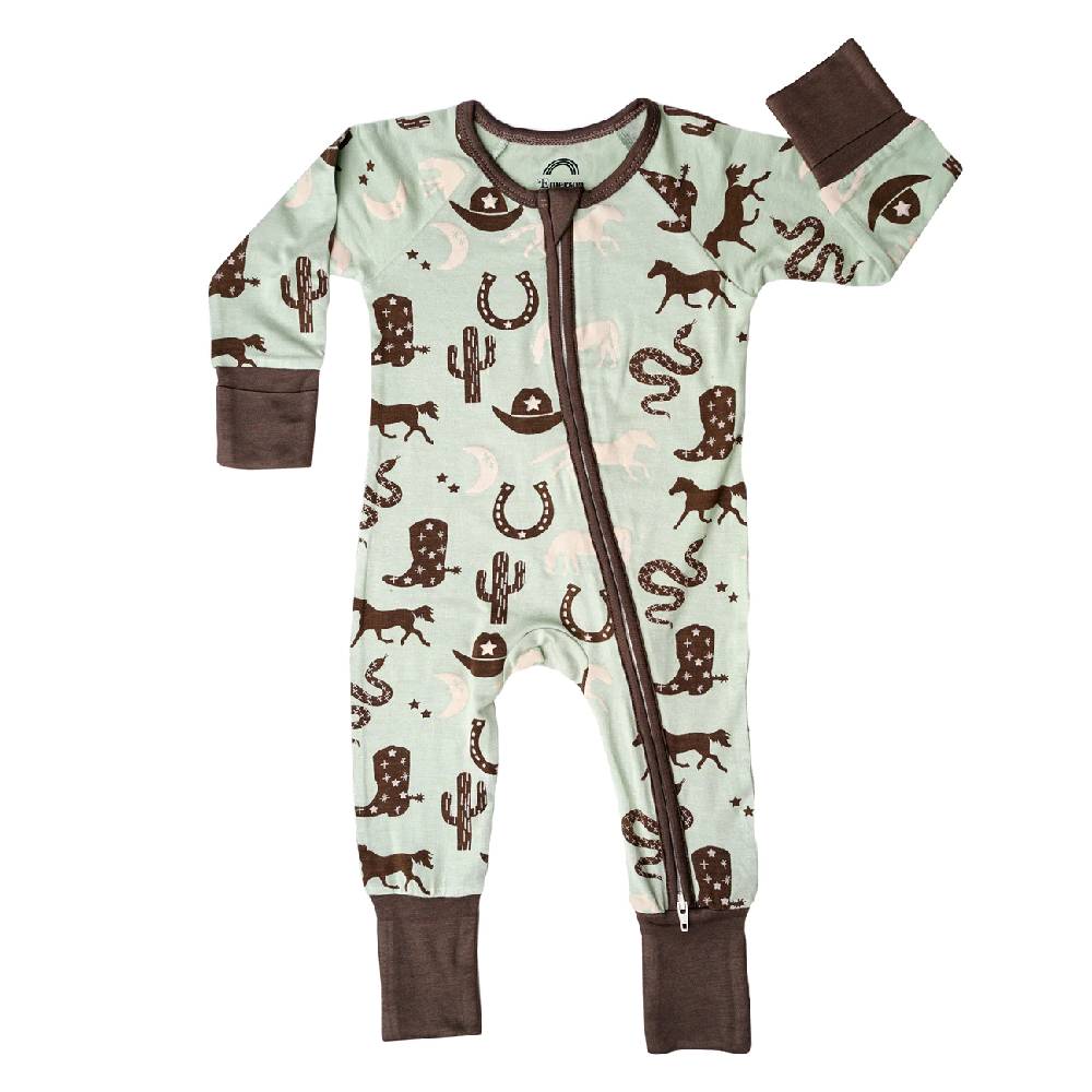 Emerson And Friends Giddyup Bamboo Convertible Footie Pajama- FINAL SALE KIDS - Baby - Baby Boy Clothing EMERSON AND FRIENDS   