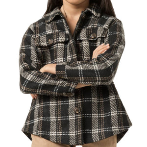 Girls Heavy Plaid Patch Pocket Shacket - FINAL SALE KIDS - Girls - Clothing - Outerwear - Jackets Hayden Los Angeles   