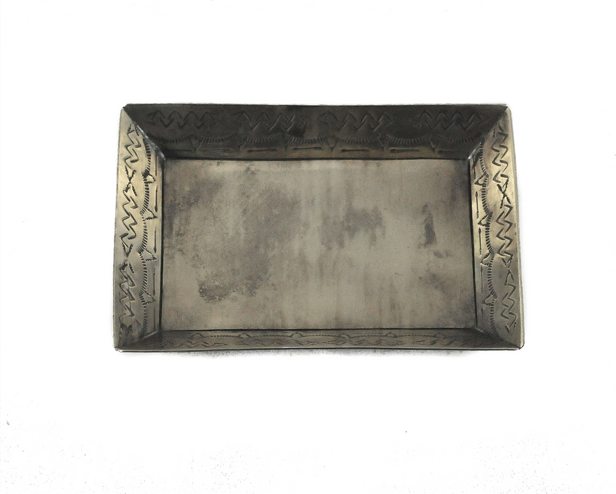 J. Alexander Small Stamped Tray HOME & GIFTS - Home Decor - Decorative Accents J. Alexander Rustic Silver   