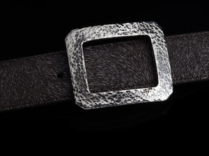 Comstock Heritage Garrison Hammered Sterling Silver Buckle ACCESSORIES - Additional Accessories - Buckles Comstock Heritage   