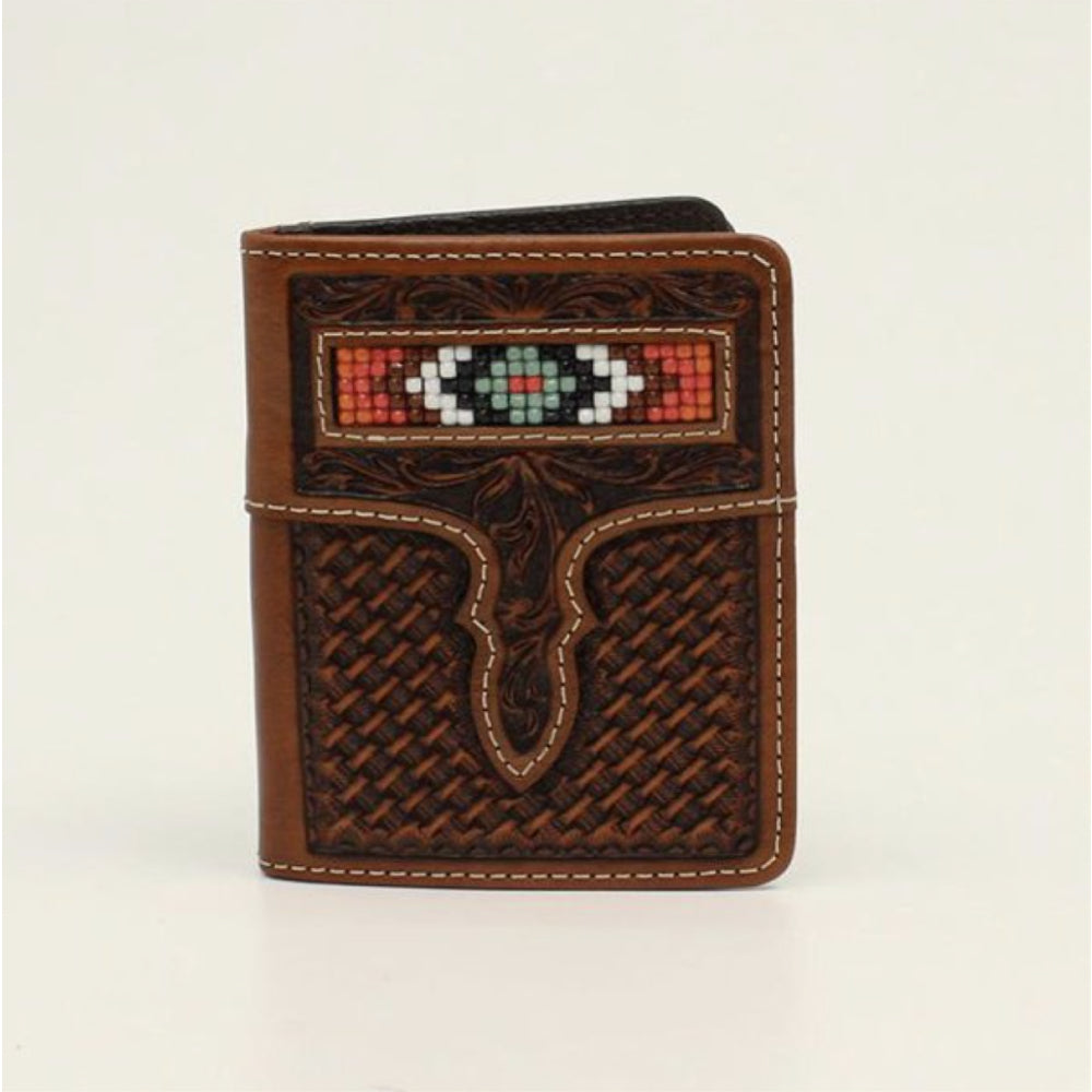 Nocona Beaded and Tooled Bi-Fold Wallet MEN - Accessories - Wallets & Money Clips M&F Western Products   
