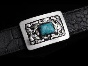 Comstock Heritage Mason Dufrene Turquoise Buckle ACCESSORIES - Additional Accessories - Buckles Comstock Heritage   