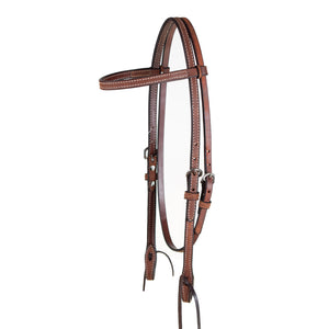 Teskey's All Roughout Browband Headstall Tack - Headstalls Teskey's Heavy Oil  