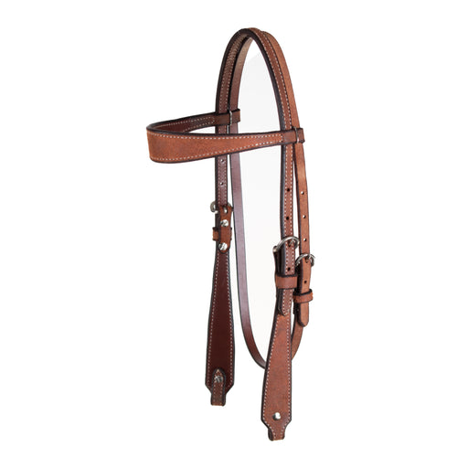Teskey's Wide Roughout Browband Headstall Tack - Headstalls Teskey's Heavy Oil  
