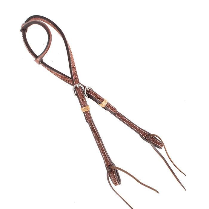 Teskey's Basket Stamped One Ear Headstall Tack - Headstalls Teskey's Heavy Oil  
