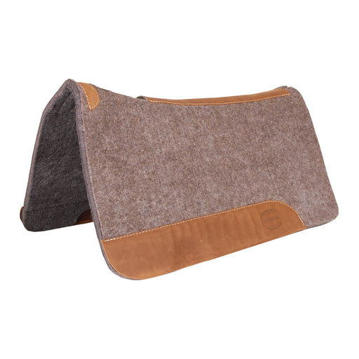 Grey Wool Contoured Pad Tack - Saddle Pads Mustang 3/4"  