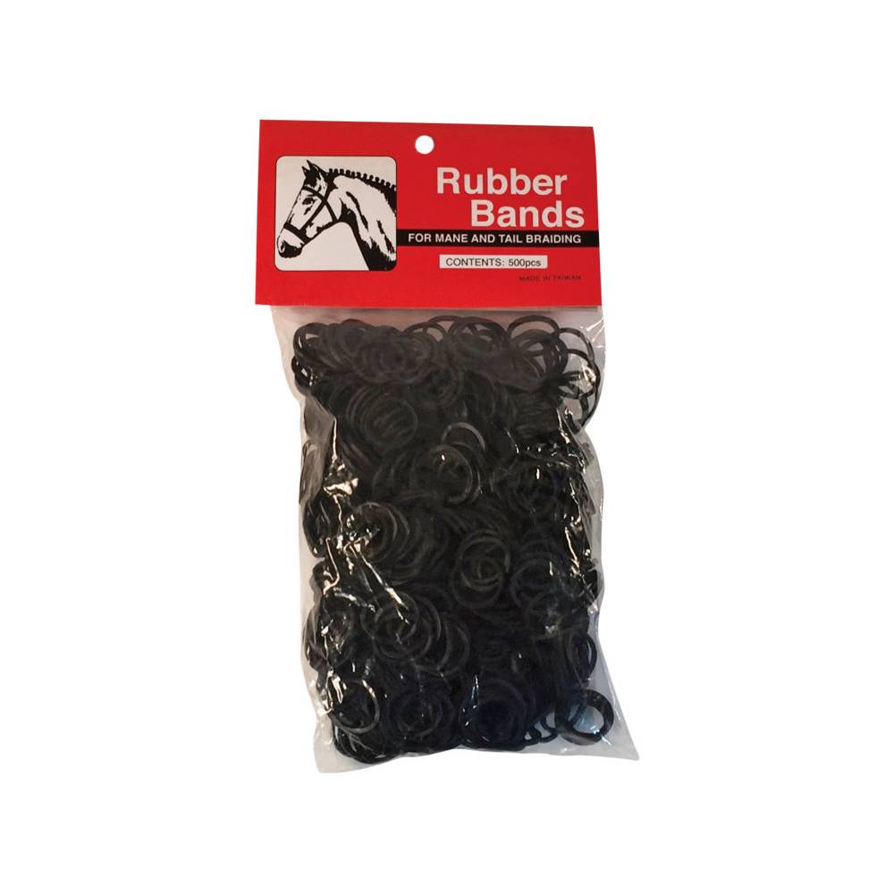Rubber Braid Bands FARM & RANCH - Animal Care - Equine - Grooming Partrade Black  