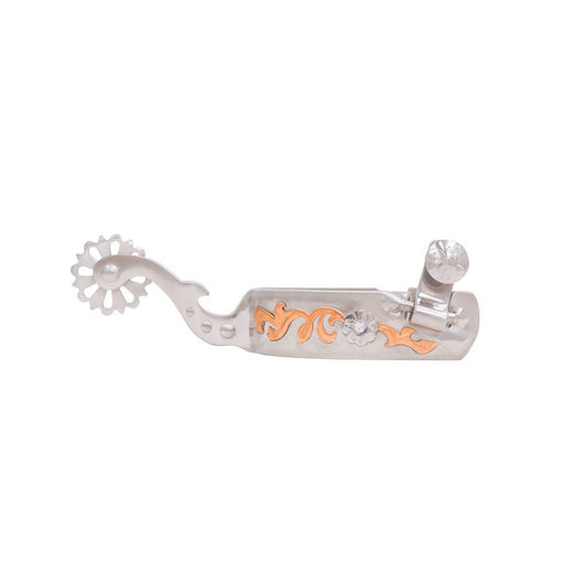 Metalab Josiane Gauthier Ladies Spurs with Copper Trim and Crystal Stone Tack - Spurs Metalab