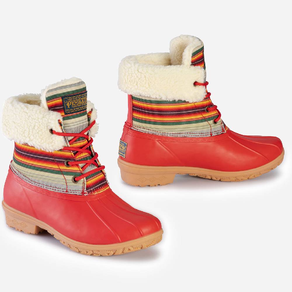 Red on sale duck boots