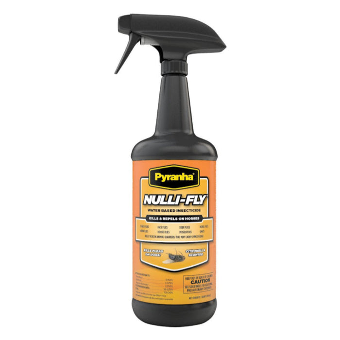 Pyranha Nulli-Fly Water Based Insecticide Fly Spray Equine - Fly & Insect Control Pyranha 32 oz  