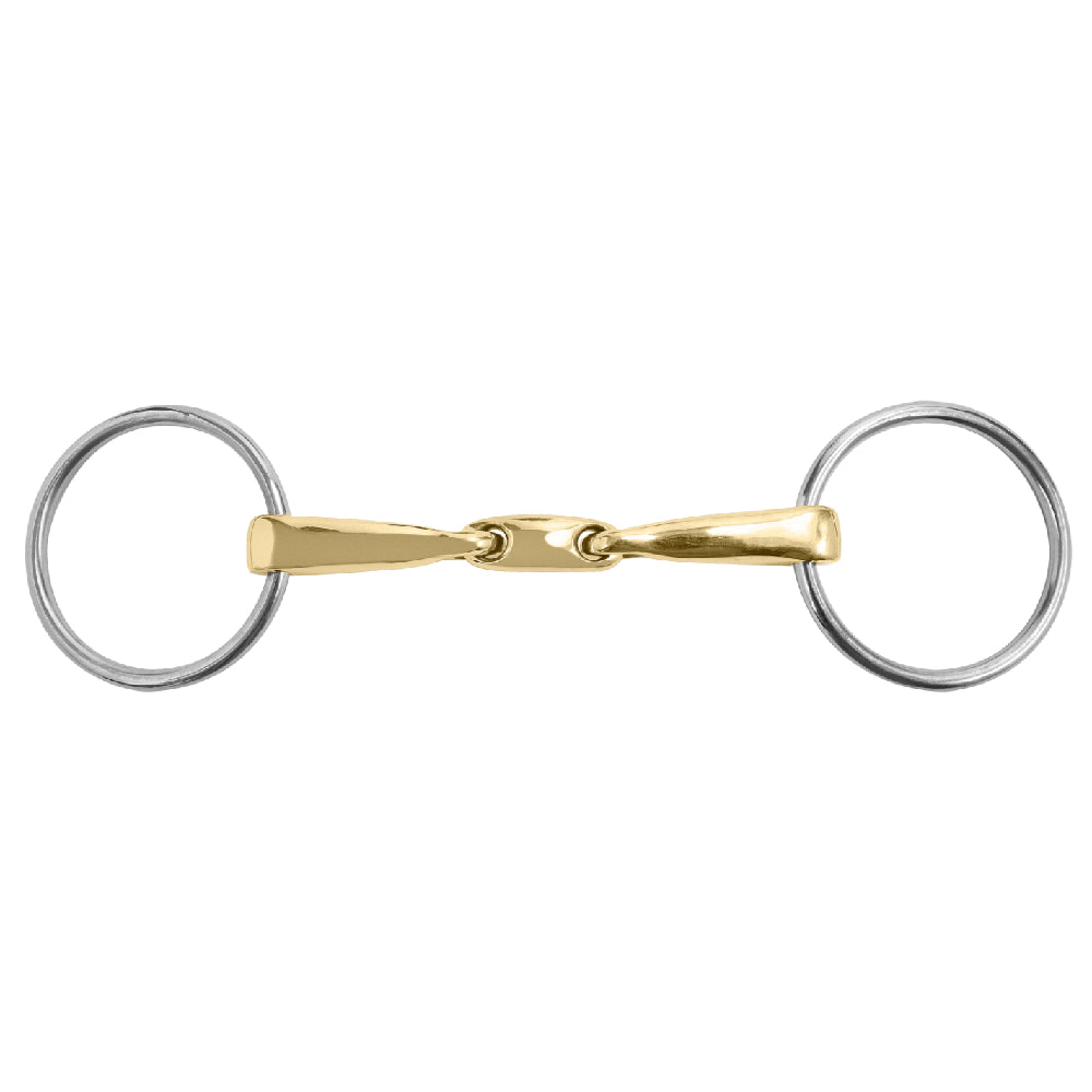 M. Toulouse Curved Mouth Loose Ring Snaffle with Lozenge English - Tack Intec Performance Gear   