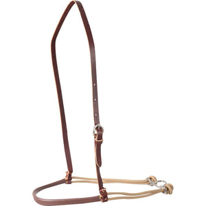 Martin Saddlery Double Nylon Rope Nosebands With Shrink Wrap Cover Tack - Nosebands & Tie Downs Martin Saddlery Natural  