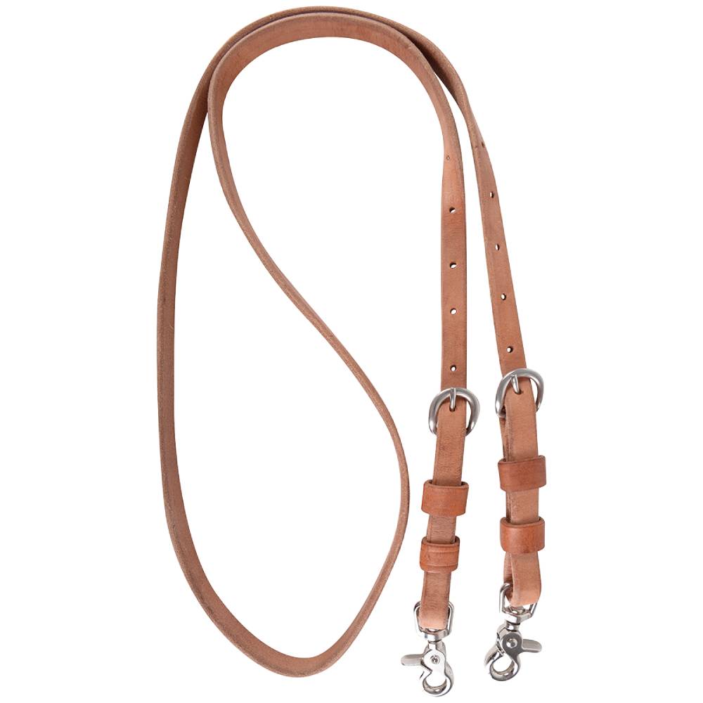 Martin Saddlery Double Buckle Harness Leather Roping Rein Tack - Reins Martin Saddlery   