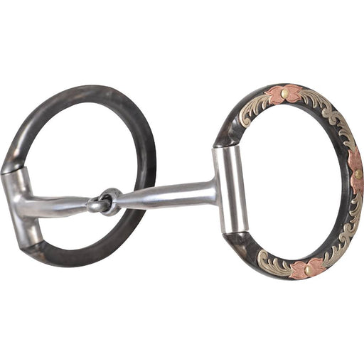 Classic Equine BitLogic Browned Iron Smooth Snaffle Dee Ring Bit Tack - Bits Classic Equine   
