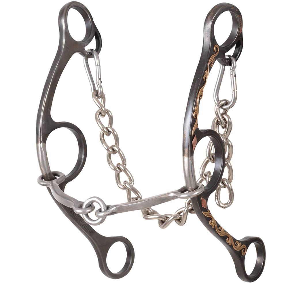 Sherry Cervi Diamond Floral Long Shank O-Ring Square Snaffle Gag Bit Tack - Bits, Spurs & Curbs - Bits Classic Equine   