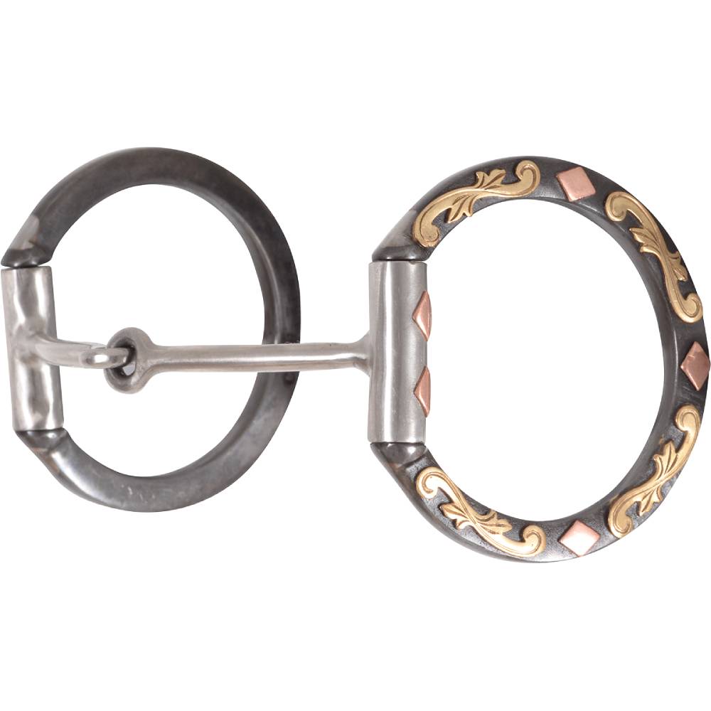 Sherry Cervi Diamond Floral Dee Ring Smooth Snaffle Bit Tack - Bits, Spurs & Curbs - Bits Classic Equine Default Title  