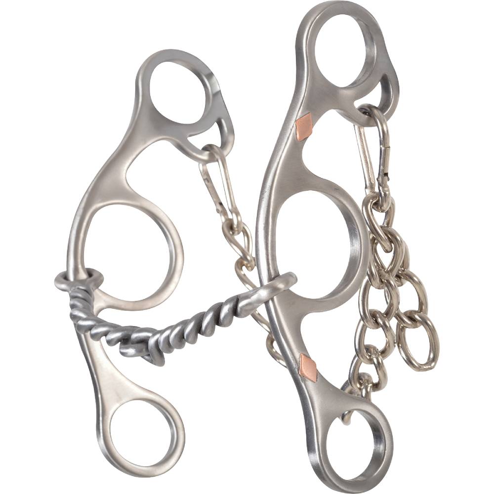Classic Equine Diamond Short Shank Stainless Steel Twisted Wire Snaffle Tack - Bits, Spurs & Curbs - Bits Classic Equine   