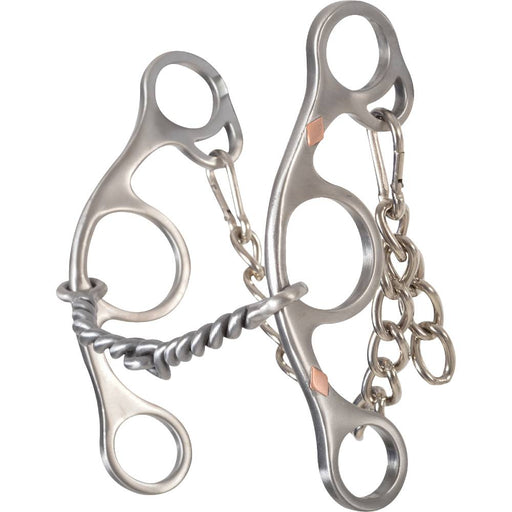 Classic Equine Diamond Short Shank Stainless Steel Twisted Wire Snaffle Tack - Bits Classic Equine   