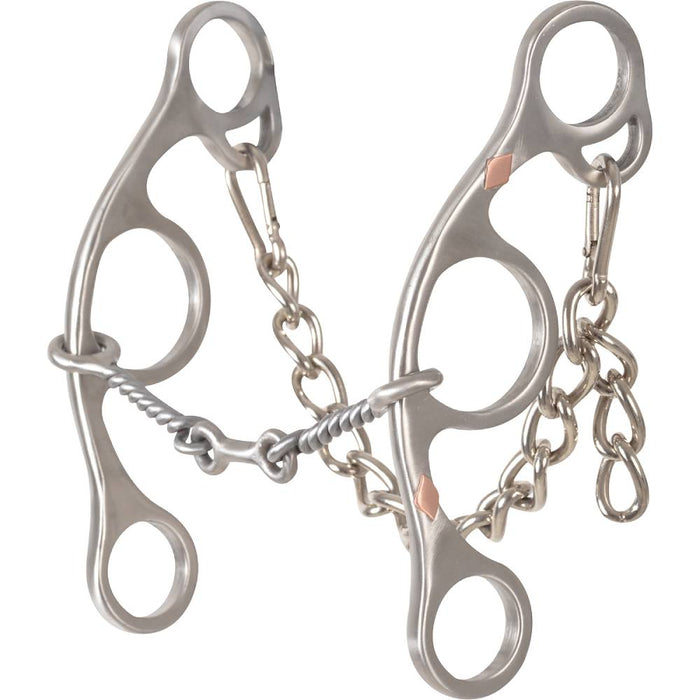 Sherry Cervi Diamond Short Shank Small Twisted Wire Dogbone Gag Bit Tack - Bits Classic Equine   