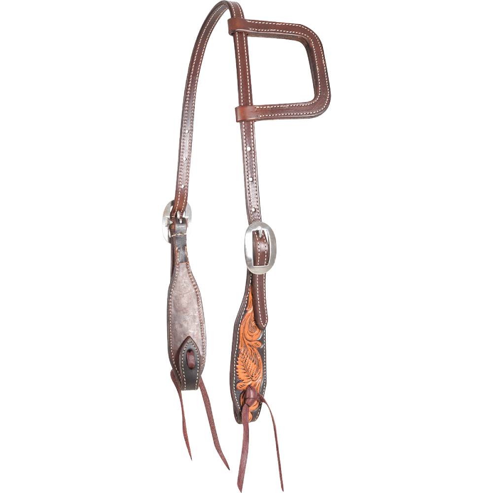 Martin Saddlery Floral Tooled One Ear Headstall Tack - Headstalls Martin Saddlery   
