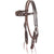 Martin Saddlery Rope Edged Dots Chocolate Browband Headstall Tack - Headstalls Martin Saddlery   