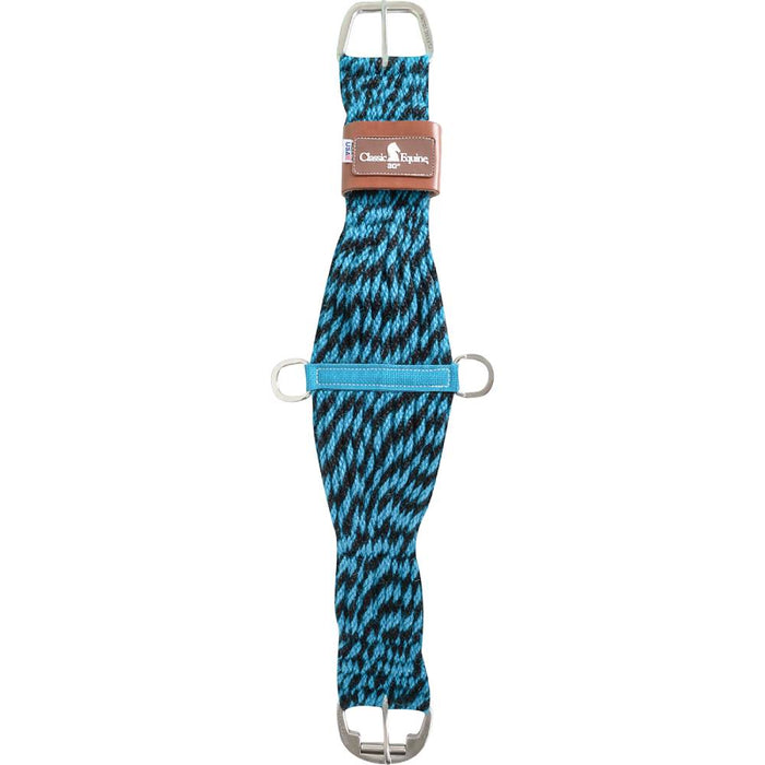 Classic Equine Colored 100% Mohair Cinch Tack - Cinches Classic Equine Turquoise/Black 28" 