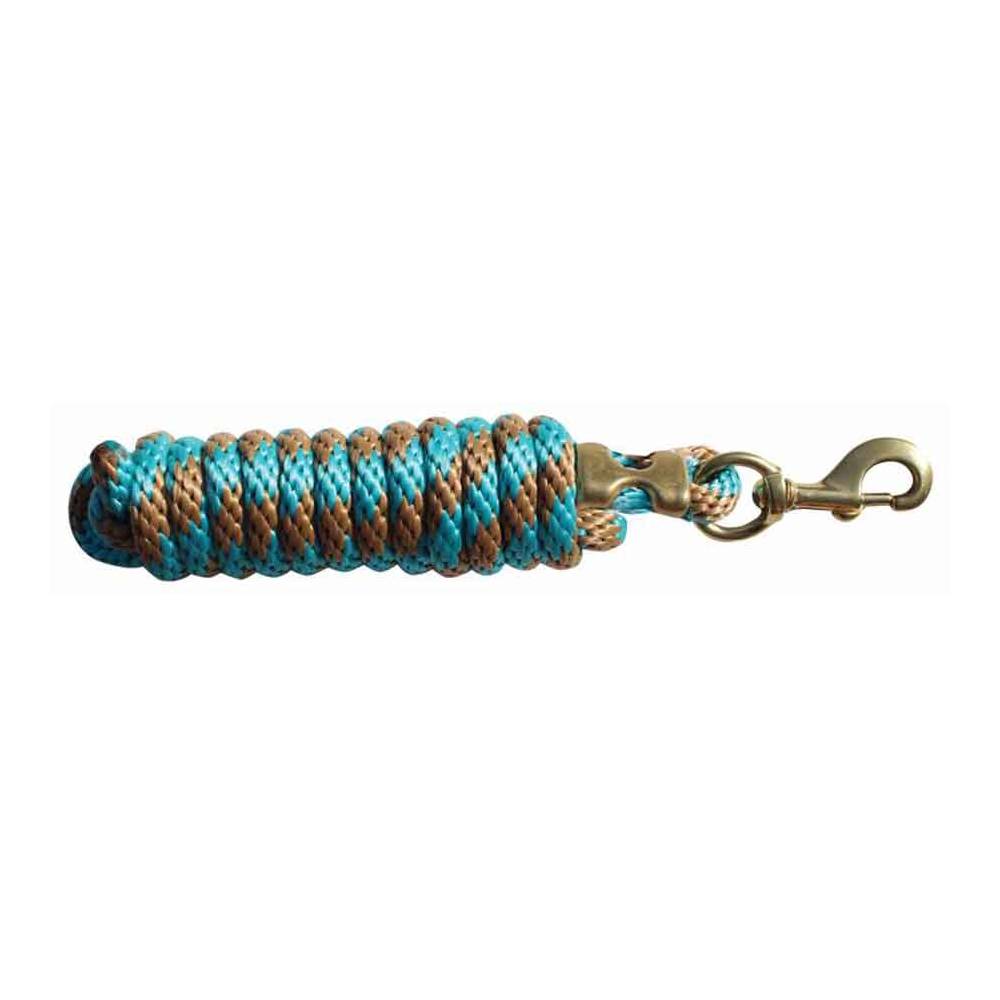 Professional's Choice Poly Lead Rope Tack - Lead Ropes Professional's Choice Tan/Turquoise  