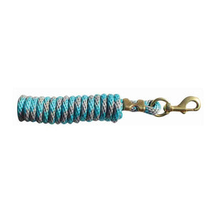 Professional's Choice Poly Lead Rope Tack - Lead Ropes Professional's Choice Charcoal/Turquoise  