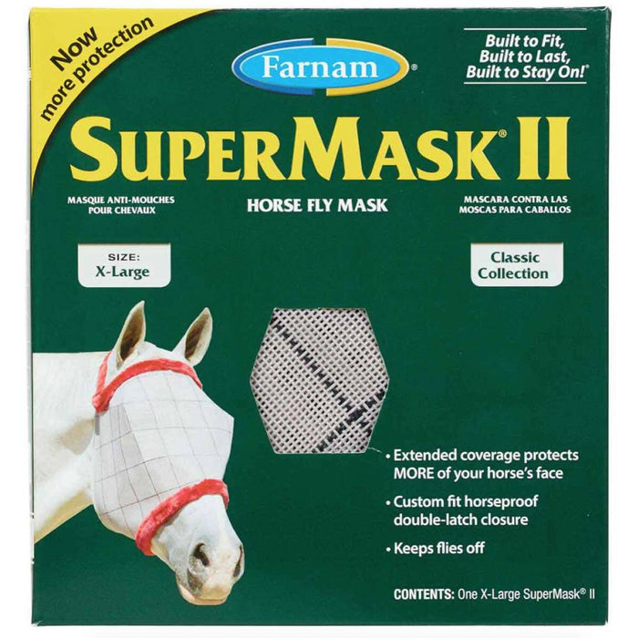 SuperMask II X-Large Horse Fly Mask Equine - Fly & Insect Control Farnam   