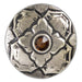 Silver Flower Concho with Topaz Crystal Tack - Conchos & Hardware MISC 1" Wood Screw 