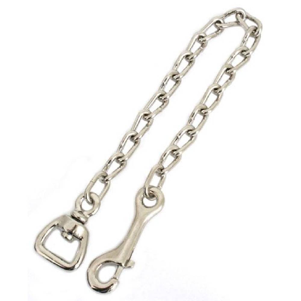 Nickel Plated Lead Chain w/1" Swivel Tack - Conchos & Hardware - Snaps MISC 20"  