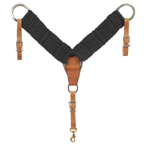 Mustang Black 100% Mohair Breast Collar Tack - Breast Collars Mustang
