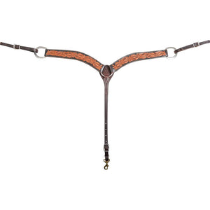 Martin Saddlery Floral Tooled 2" Breast Collar Tack - Breast Collars Martin Saddlery   