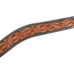 Martin Saddlery Floral Tooled 2" Breast Collar Tack - Breast Collars Martin Saddlery   