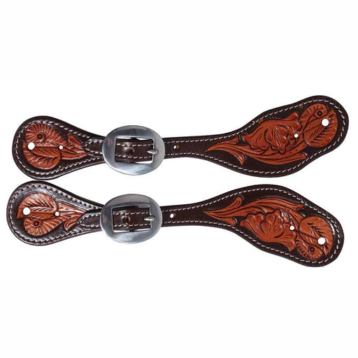 Professional's Choice Youth/Ladies Floral Spur Straps Tack - Spur Straps Professional's Choice