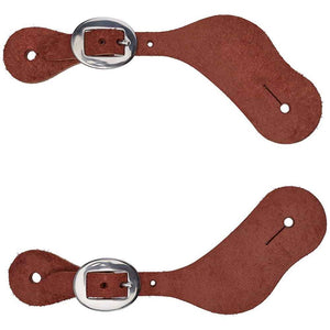 Teskey's Ladies Roughout Contoured Spur Straps Tack - Spur Straps Teskey's Plain