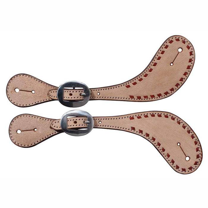 Professional's Choice Buckstitched Ladies Muleshoe Roughout Spur Straps Tack - Spur Straps Professional's Choice   