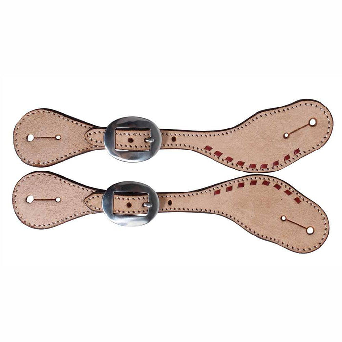Professional's Choice Buckstitched Roughout Stratford Spur Straps Tack - Spur Straps Professional's Choice   