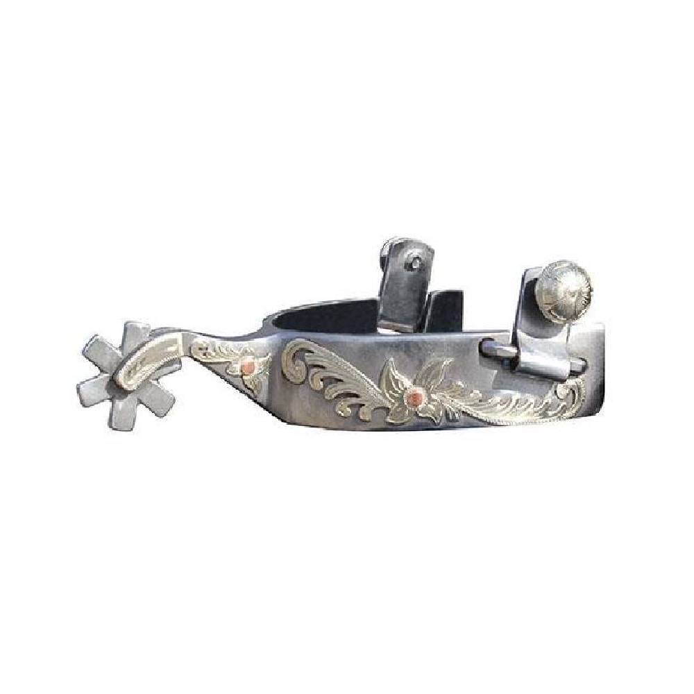 Western Rawhide Stainless Steel 10 Pt Rowel Set - System Equine