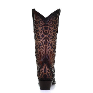 Corral Chocolate Lamb Overlay & Embroidered Boot WOMEN - Footwear - Boots - Western Boots Corral Boots   