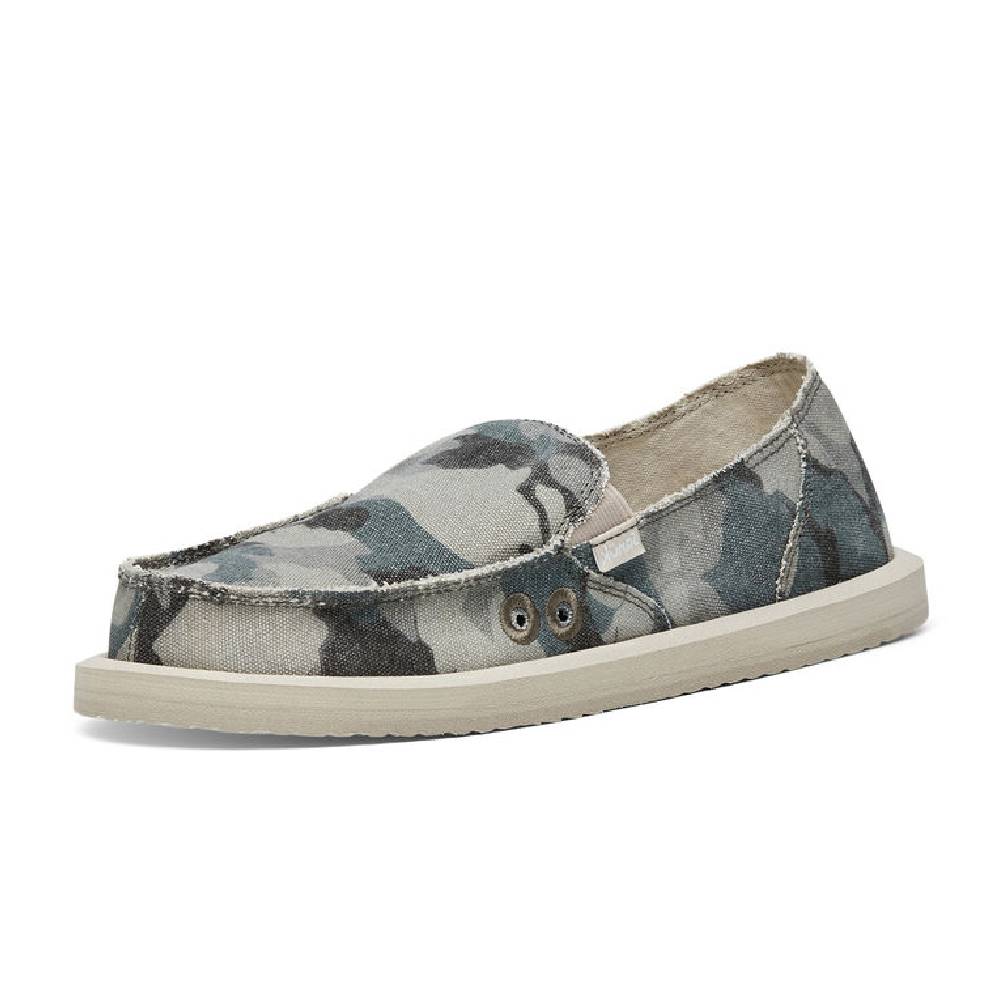 Sanuk Donna Camo Shoes  Camouflage Vegan Slip-on Shoes - Teskeys