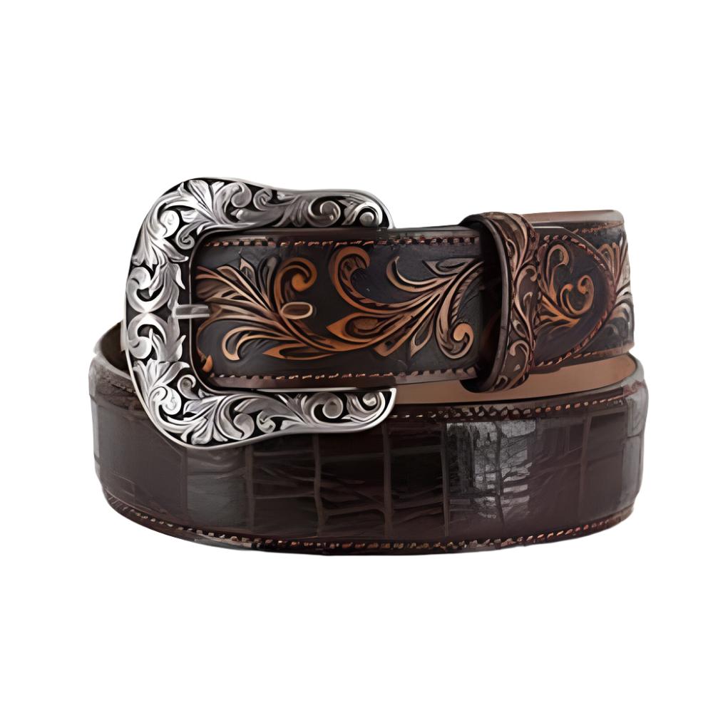 Tony Lama Brown Pinto Classic Belt — Teskeys display picture 2