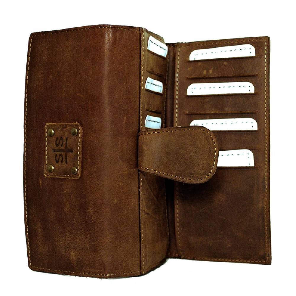 STS Ranchwear Women's The Baroness Tri-fold Wallet, good Brown