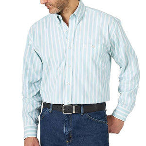 Wrangler George Strait Stripe Button Down Shirt MEN - Clothing - Shirts - Long Sleeve Shirts Wrangler   