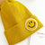 Smile Face Patch Knit Beanie - Mustard WOMEN - Accessories - Caps, Hats & Fedoras Melody Apparel   